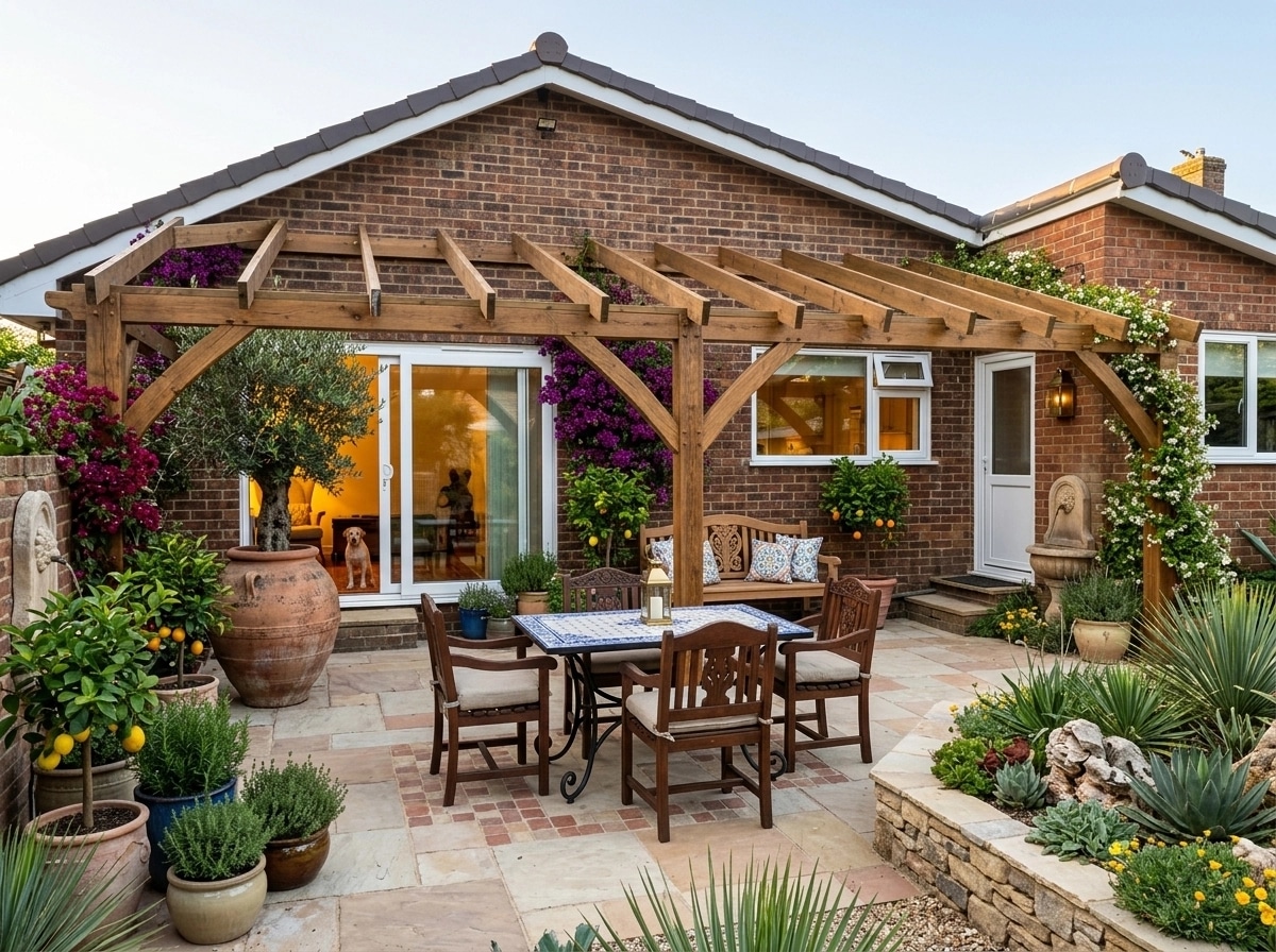 Landscape design in Mediterranean Yard style — Yard by GenRoom AI