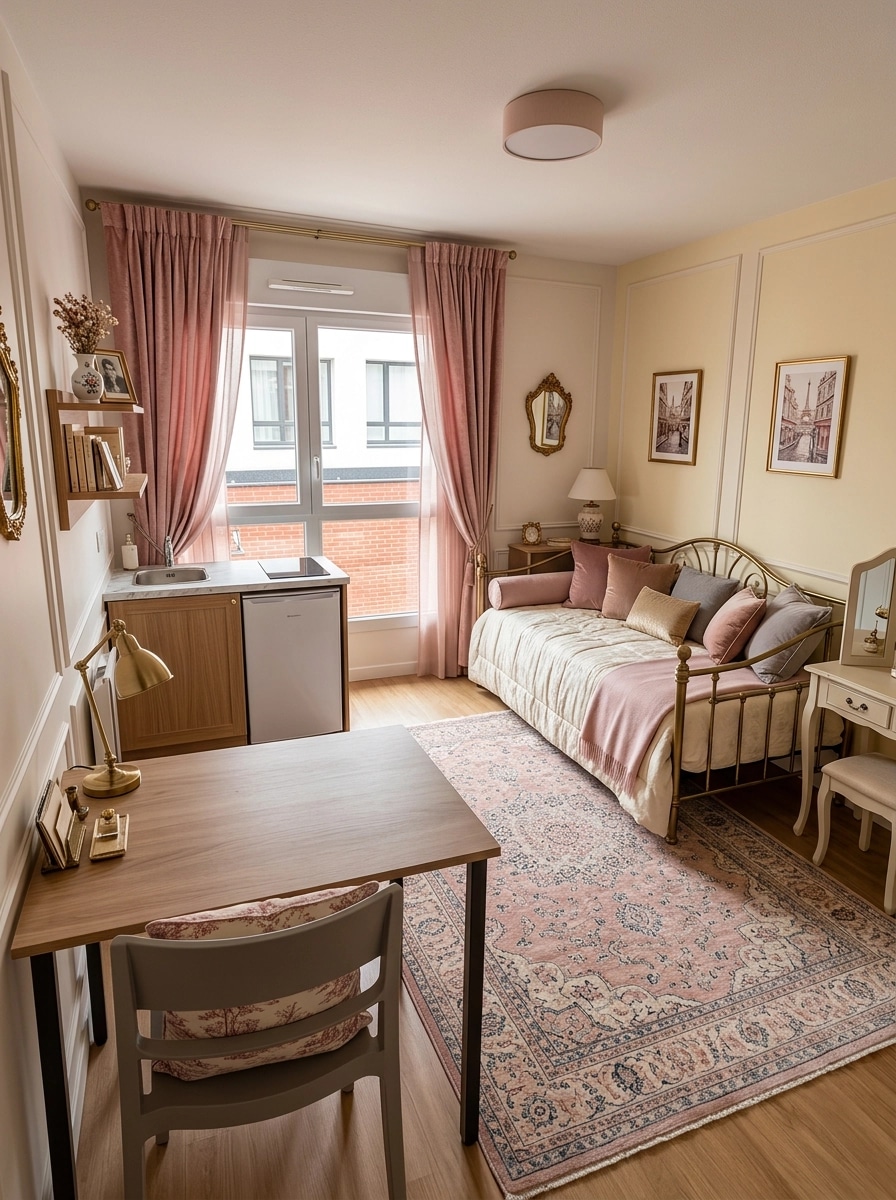 Interior design in French Parisian style — studio by GenRoom AI