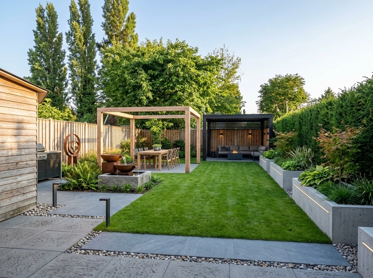Landscape design in Contemporary Yard style — Yard by GenRoom AI