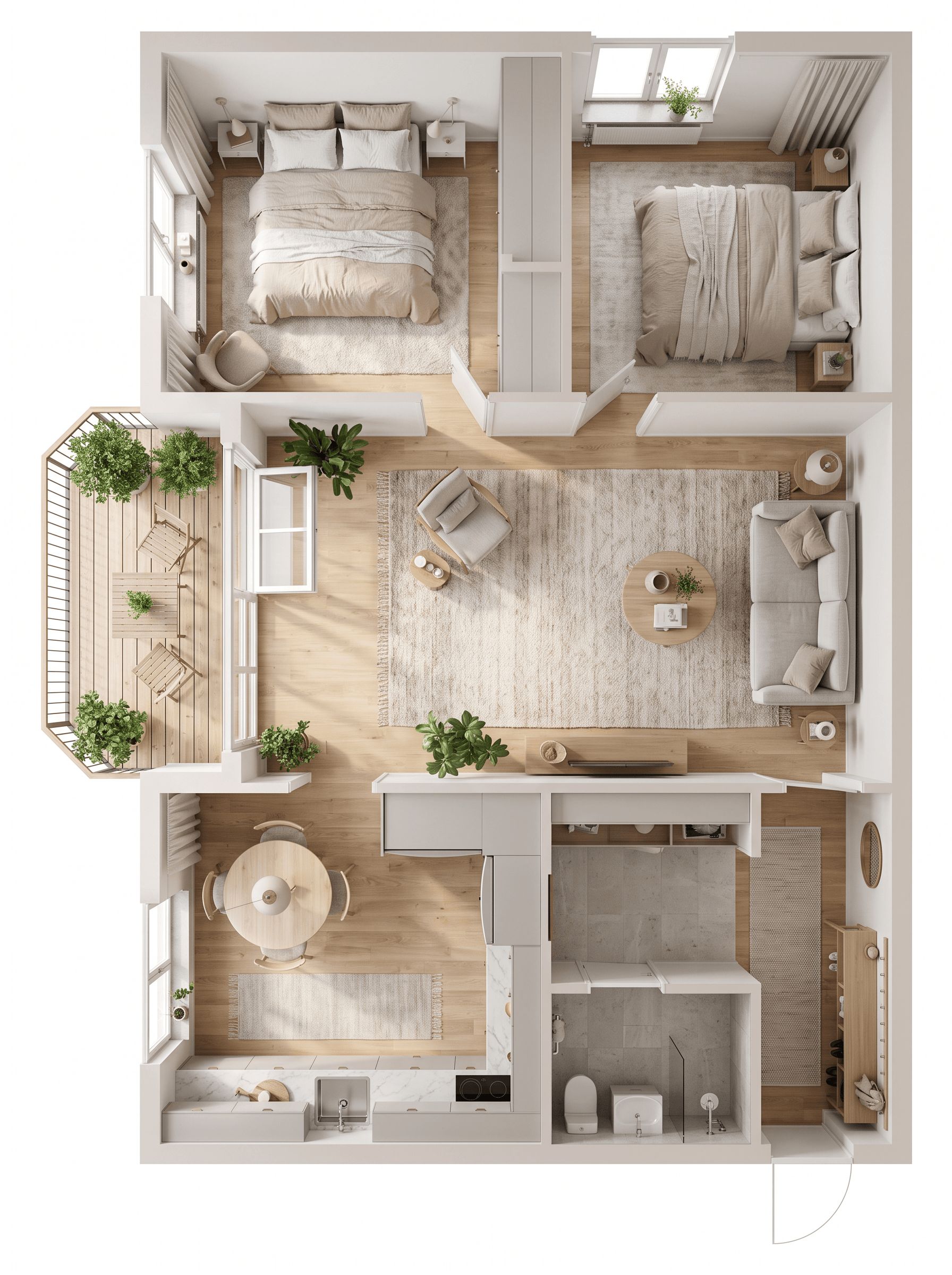 Interior design in Scandinavian style — Living Room by GenRoom AI