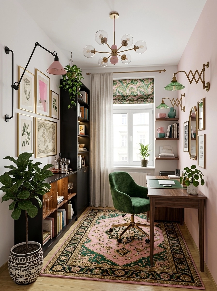 Interior design in Eclectic style — home_office by GenRoom AI