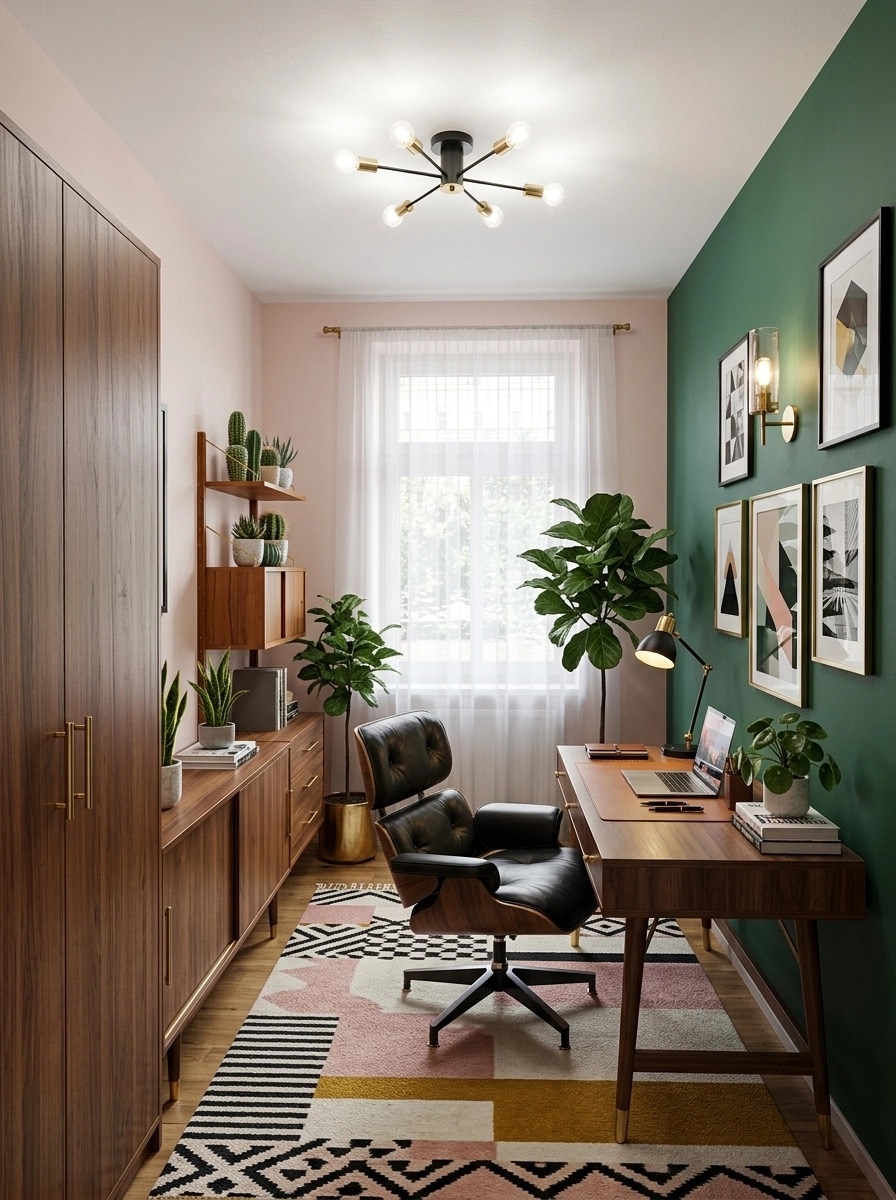 Design d'intérieur en style Mid-Century Modern — home_office par GenRoom AI