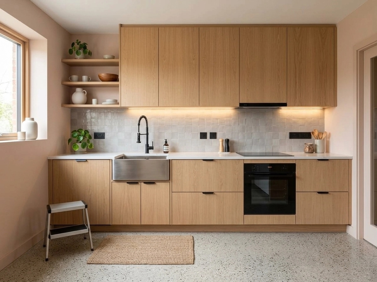 Kitchen interior in Scandinavian style — photo by GenRoom AI