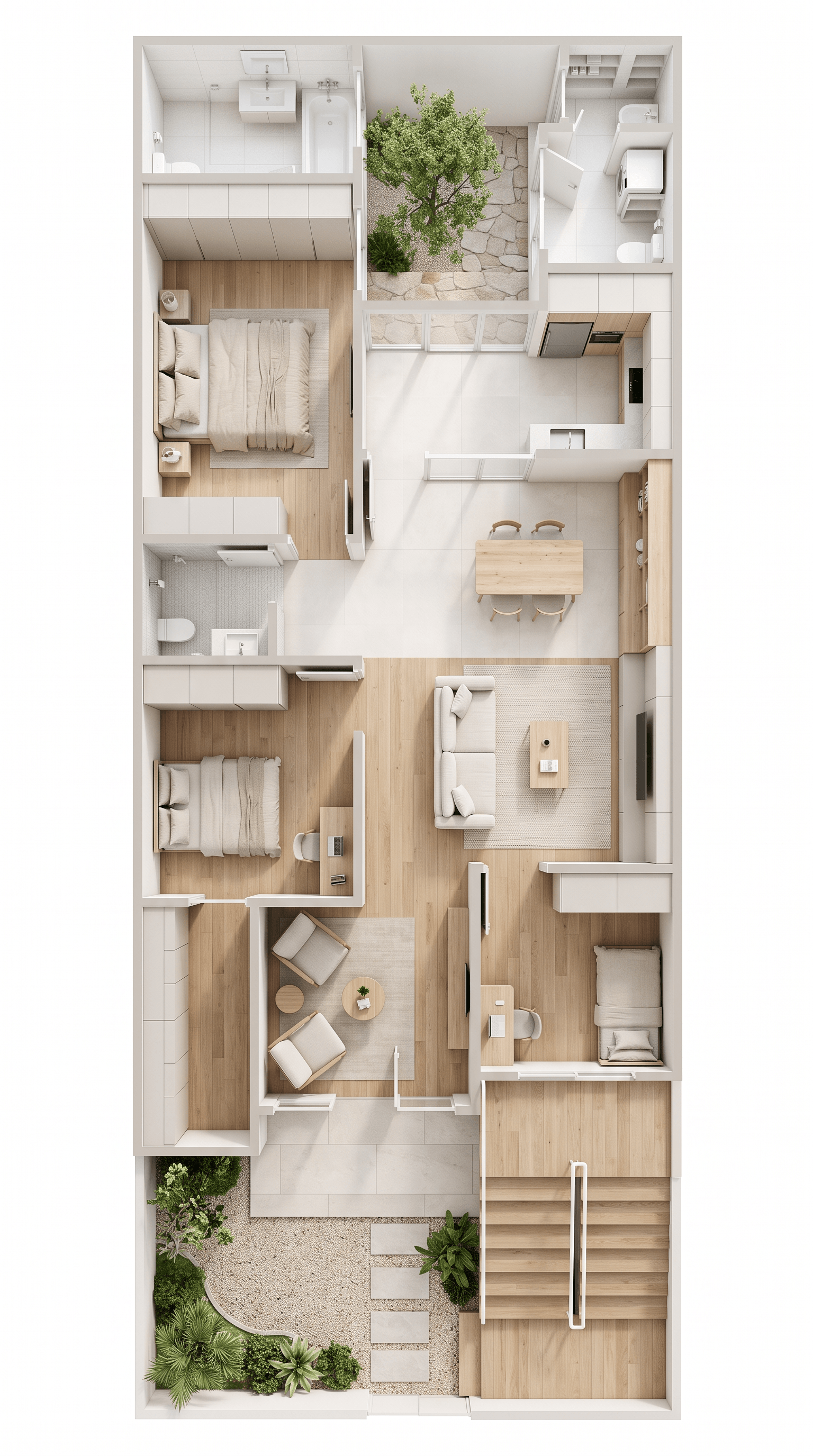 Interior design in Minimalism style — Living Room by GenRoom AI