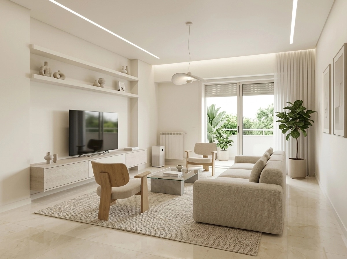 Minimalism Living Room design — interior photo by GenRoom AI