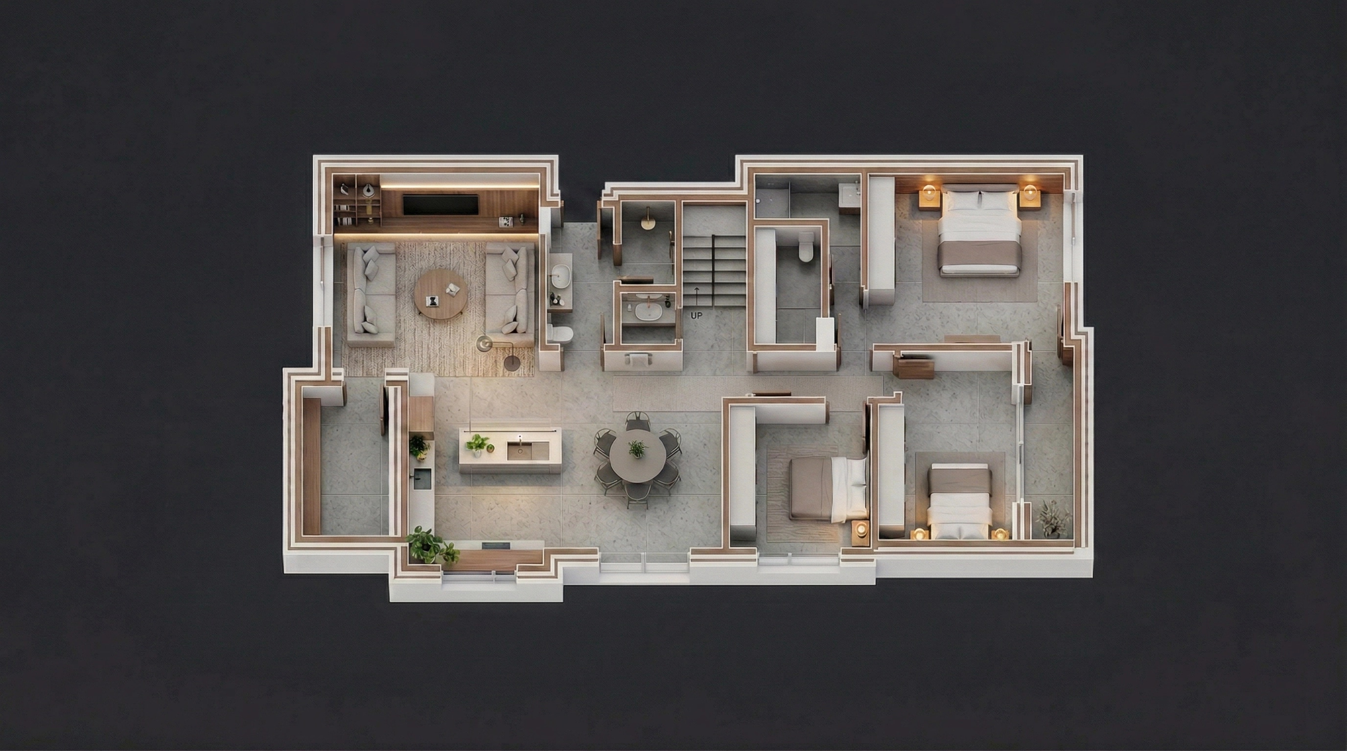 Minimalism Living Room design — interior photo by GenRoom AI