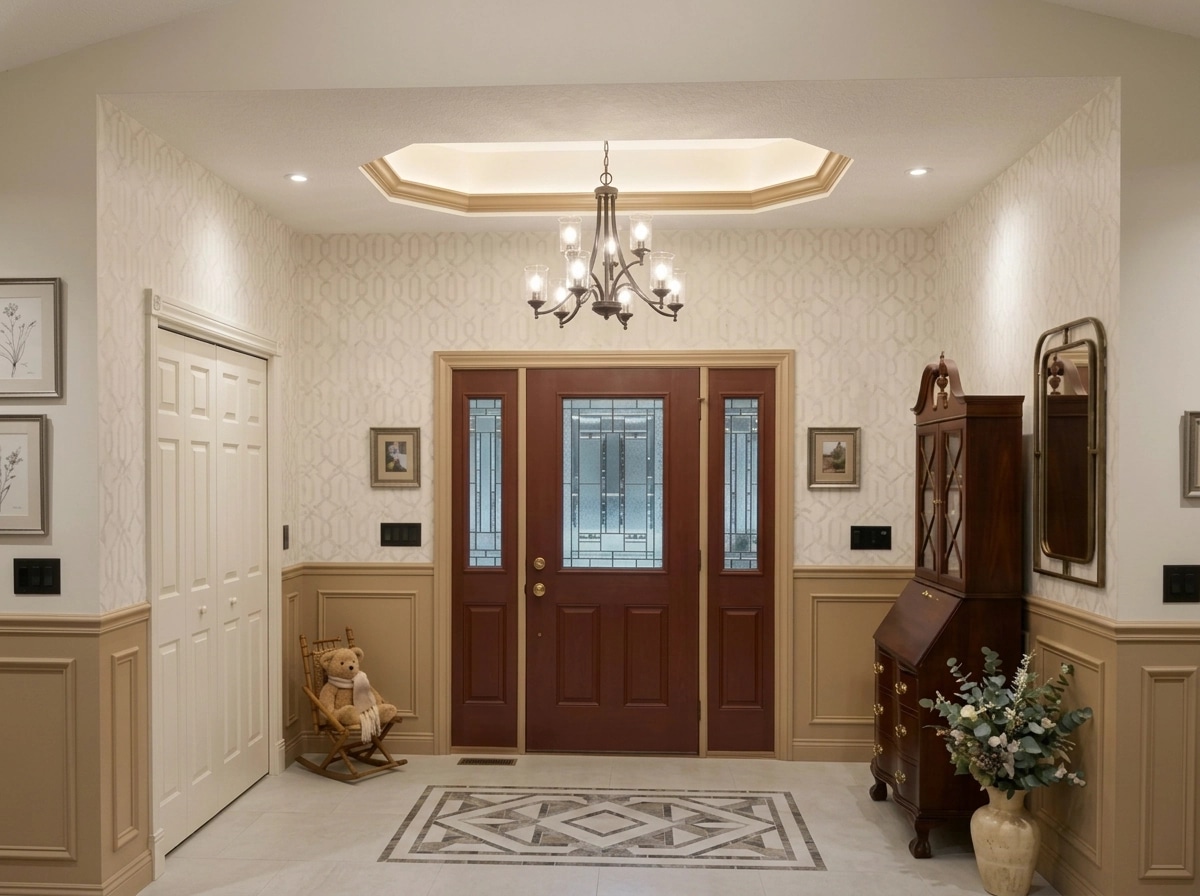 Transitional Hallway design — interior photo by GenRoom AI