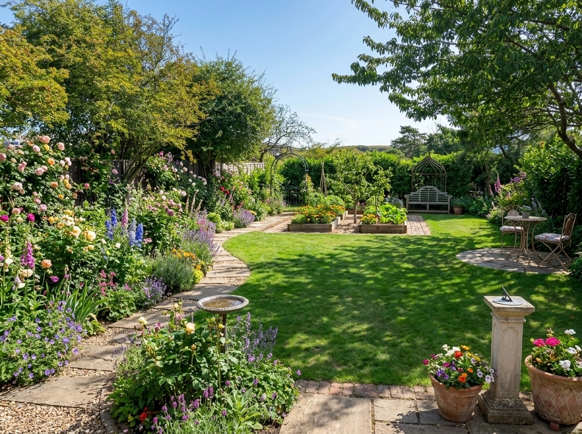 English Cottage Garden Yard design — yard photo by GenRoom AI