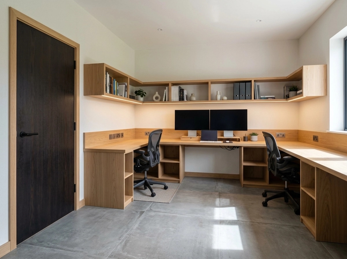 Minimalism Office design — interior photo by GenRoom AI