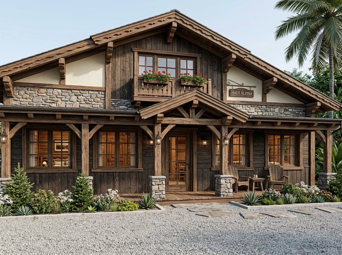 Facade design in Chalet Facade style — photo by GenRoom AI