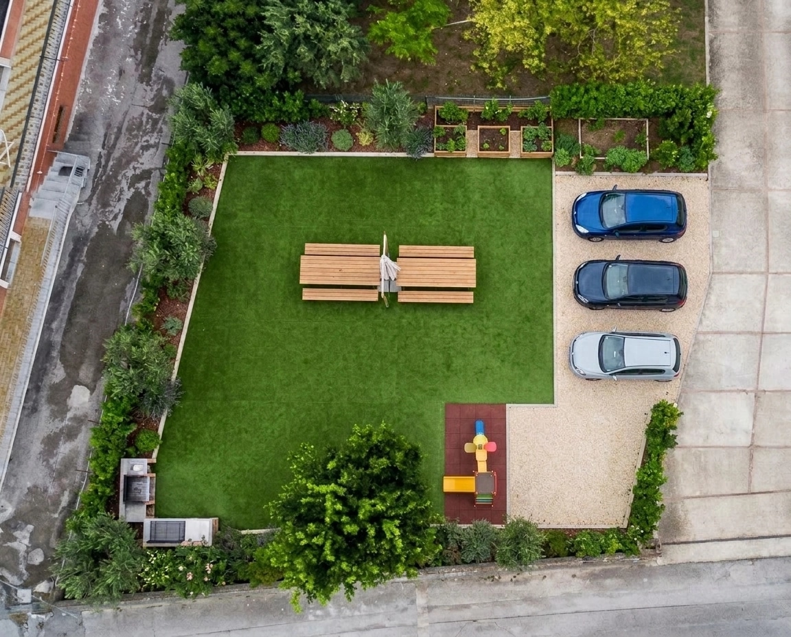 Landscape design in Minimalist Yard style — Yard by GenRoom AI