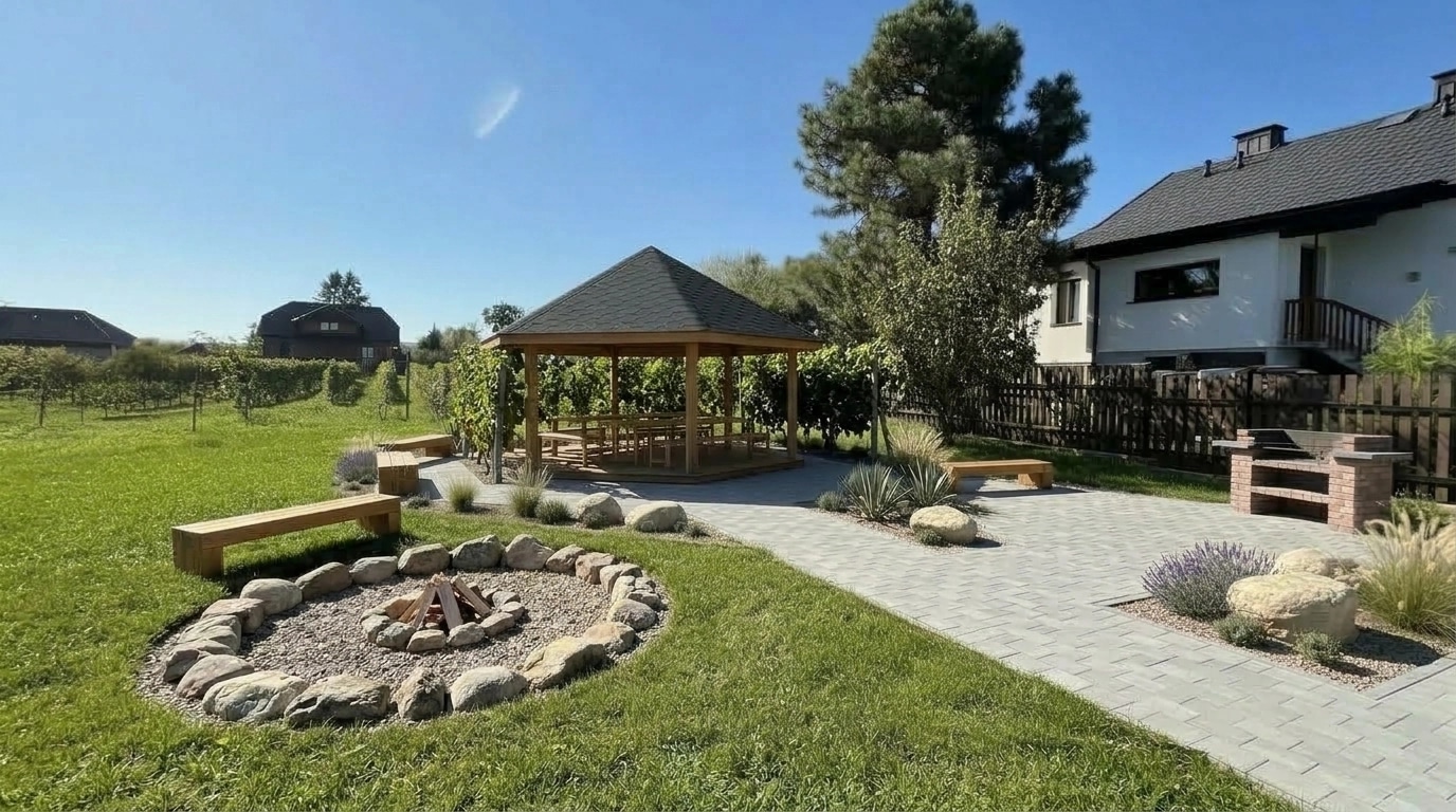 Landscape design in Minimalist Yard style — Yard by GenRoom AI