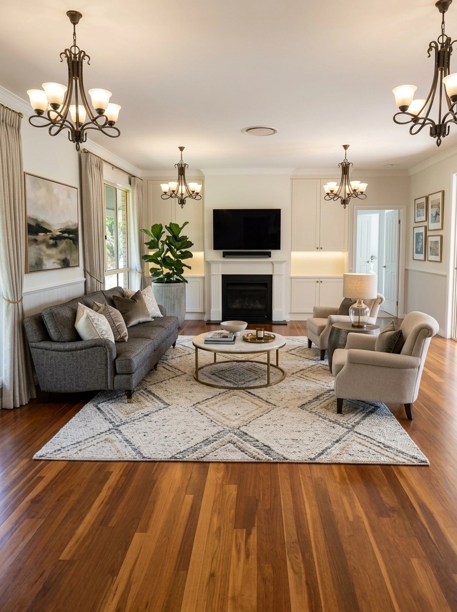 Transitional Living Room design — interior photo by GenRoom AI