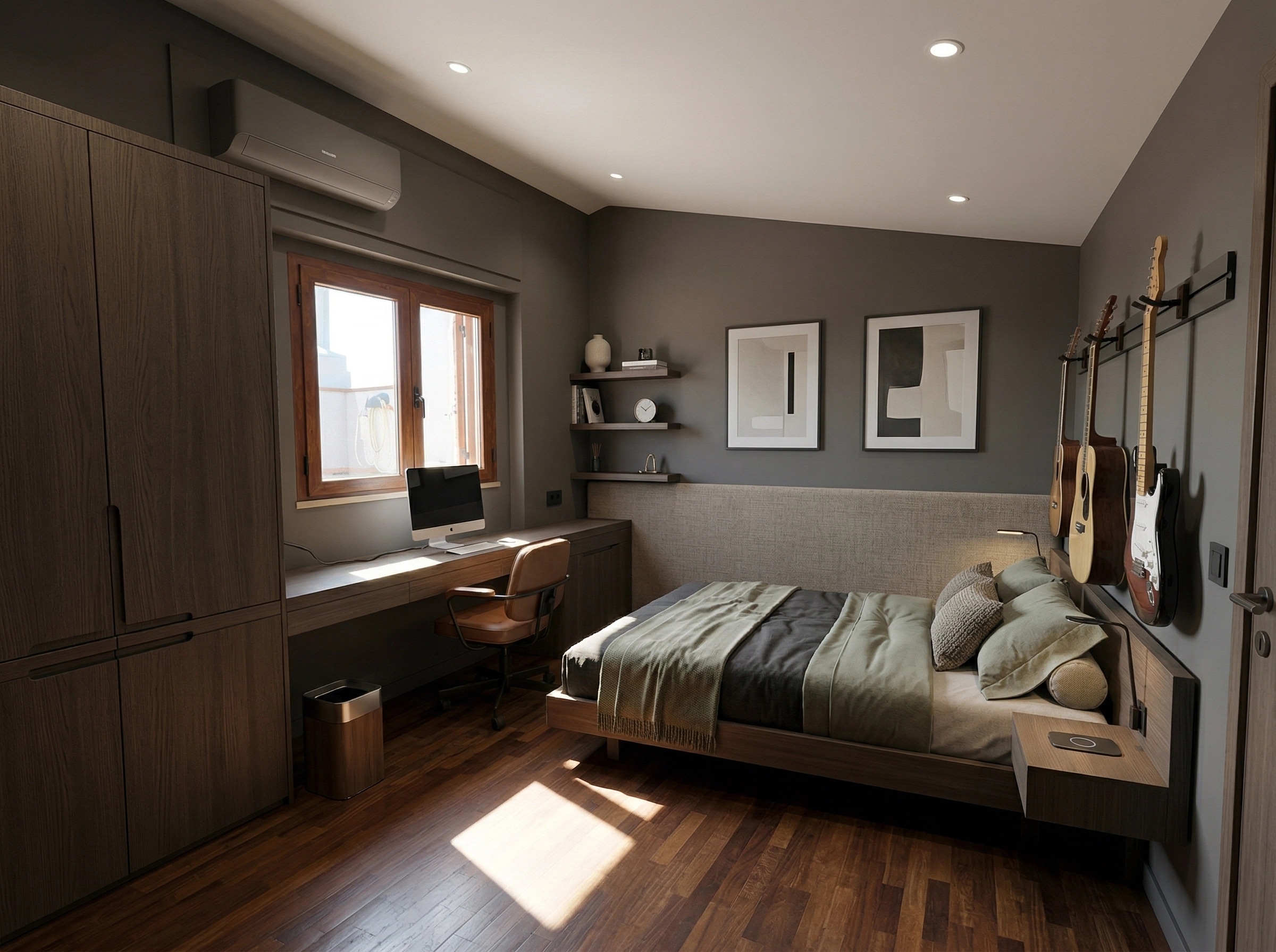 Contemporary Bedroom design — interior photo by GenRoom AI