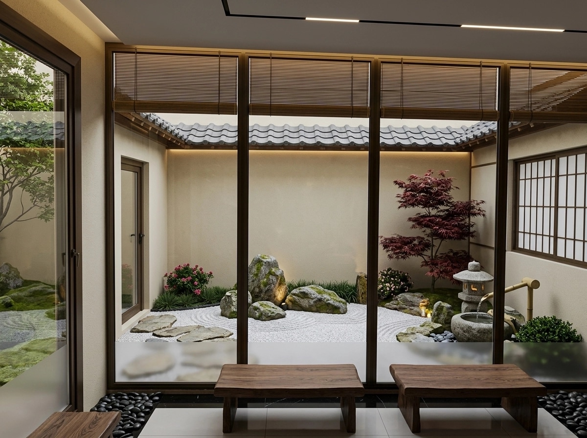 Design paysager en style Japanese Garden — Jardin par GenRoom AI