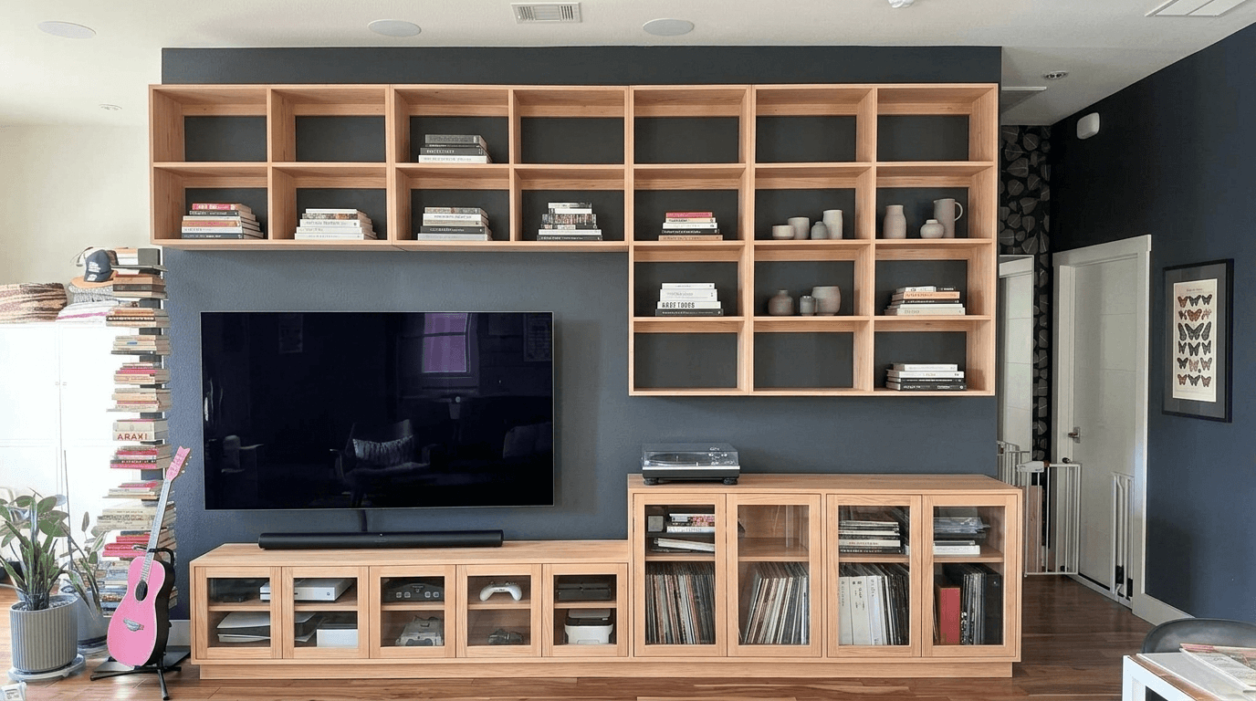 Living Room interior in Japandi style — photo by GenRoom AI