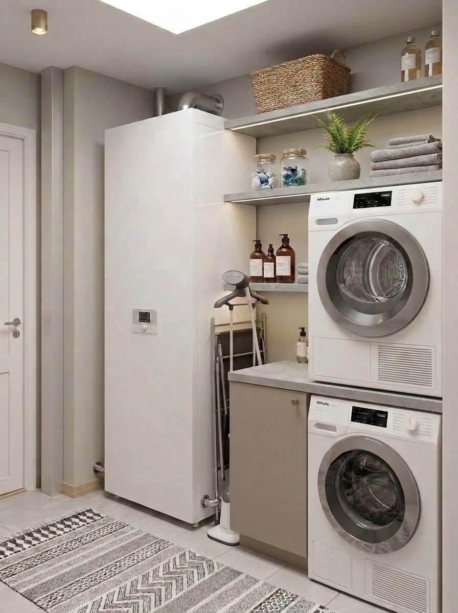 Interior design in Scandinavian style — laundry by GenRoom AI