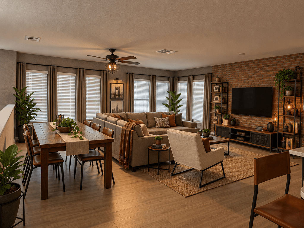 Interior design in Loft / Industrial style — Living Room by GenRoom AI