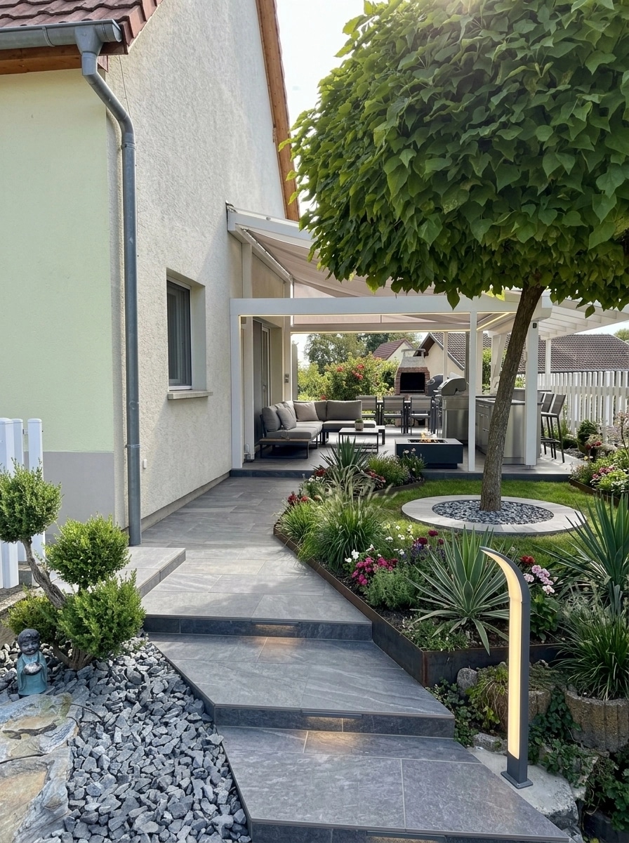 Landscape design in Contemporary Yard style — Yard by GenRoom AI