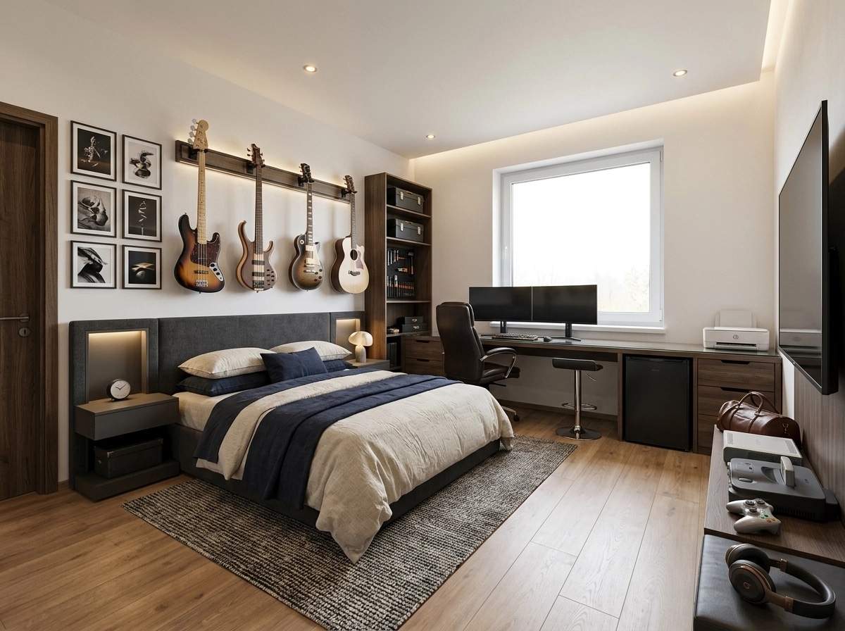 Contemporary Bedroom design — interior photo by GenRoom AI