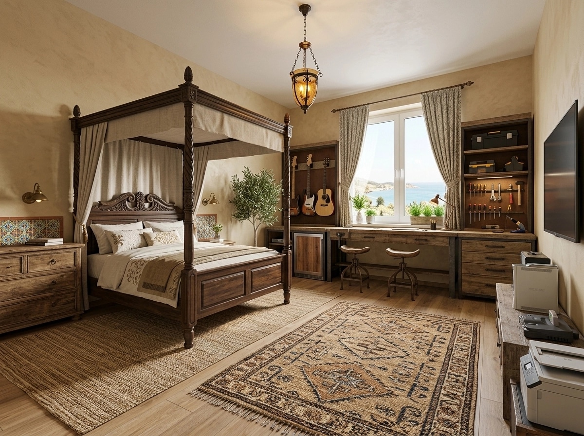 Design de interiores em estilo Mediterranean — Quarto por GenRoom AI