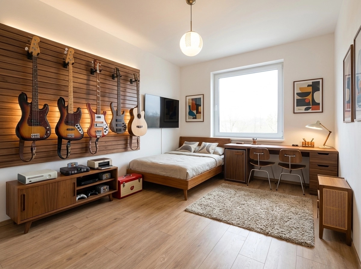 Mid-Century Modern Quarto design — interior photo by GenRoom AI