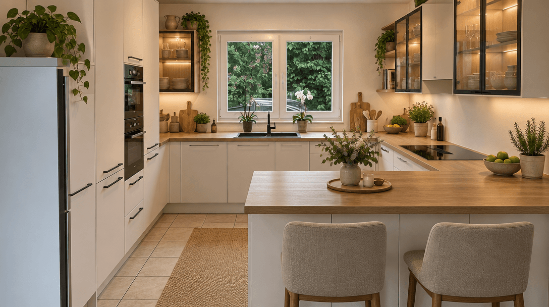 Kitchen interior in Modern Farmhouse style — photo by GenRoom AI