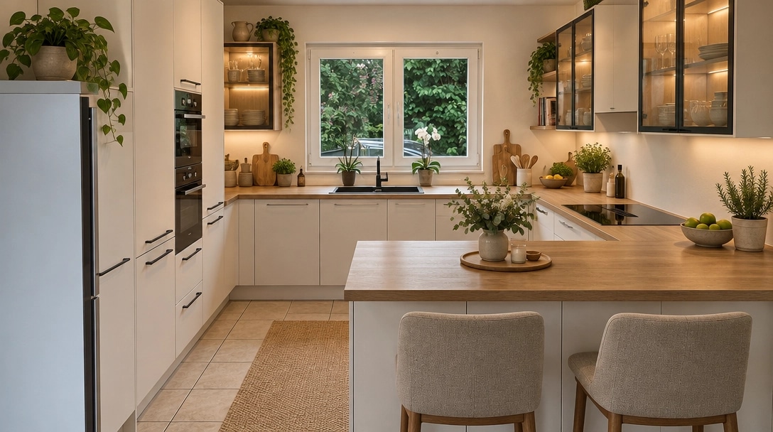 Interior design in Modern Farmhouse style — Kitchen by GenRoom AI