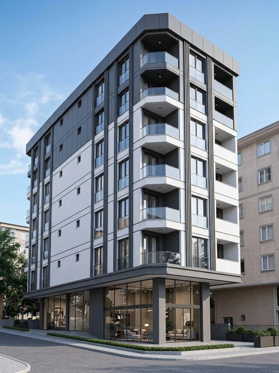 Contemporary Facade Fasad design — facade photo by GenRoom AI