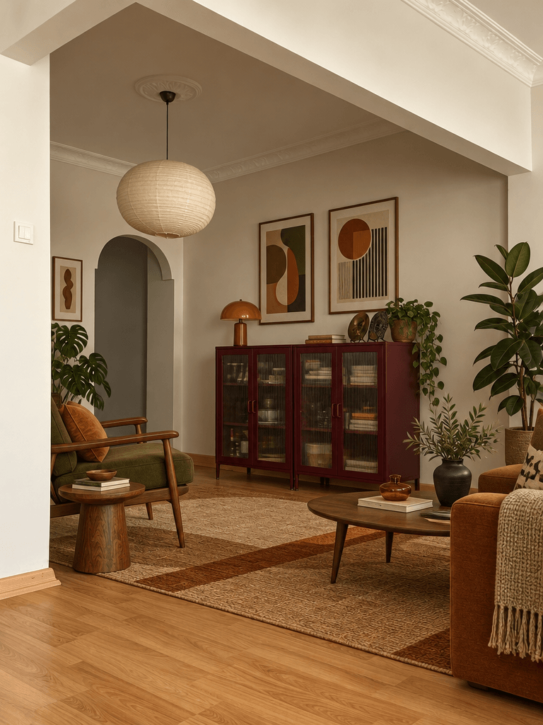 Interior design in Mid-Century Modern style — Living Room by GenRoom AI