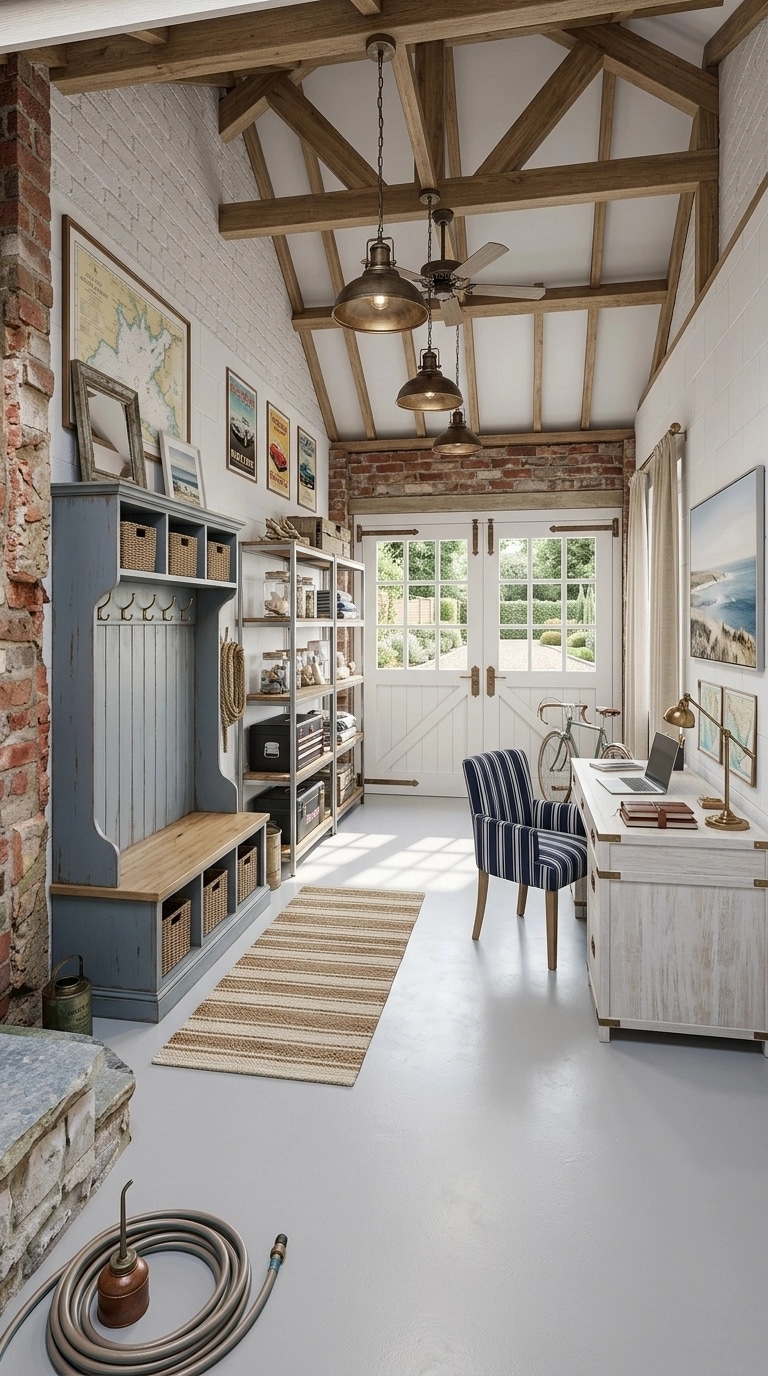 Interior design in Coastal / Hamptons style — garage by GenRoom AI