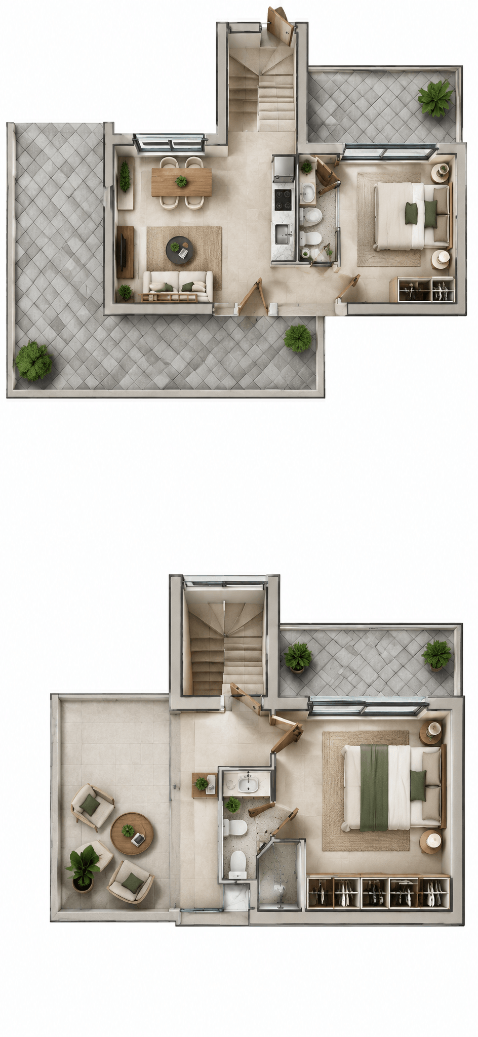 Interior design in Contemporary style — Living Room by GenRoom AI