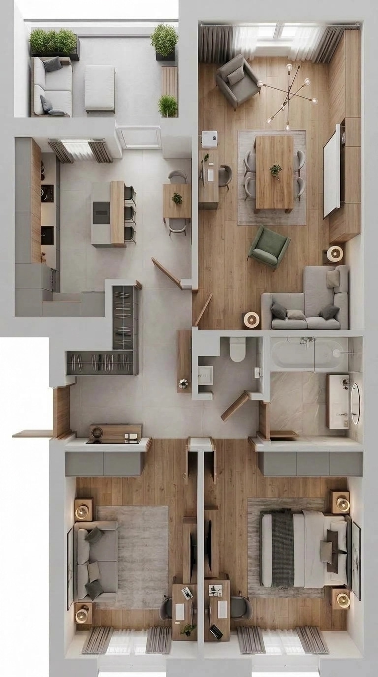 Interior design in Contemporary style — Living Room by GenRoom AI