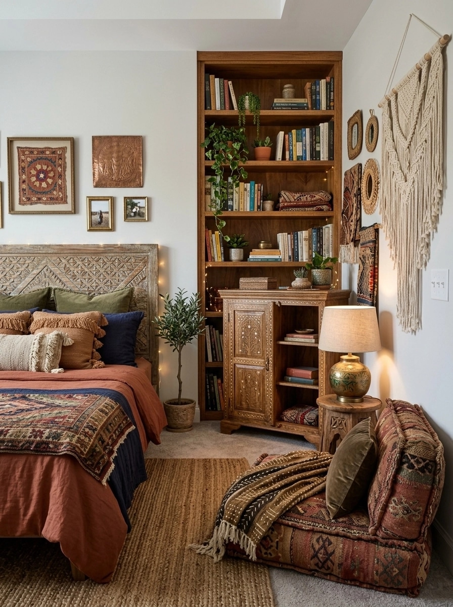 Bohemian Bedroom design — interior photo by GenRoom AI