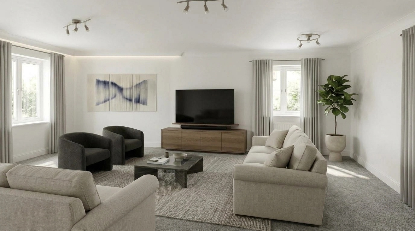 Minimalism Living Room design — interior photo by GenRoom AI