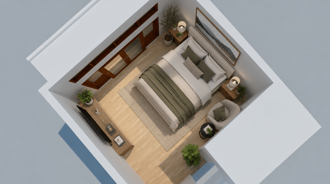 ออกแบบภายในในสไตล์ Contemporary — ห้องนอน โดย GenRoom AI