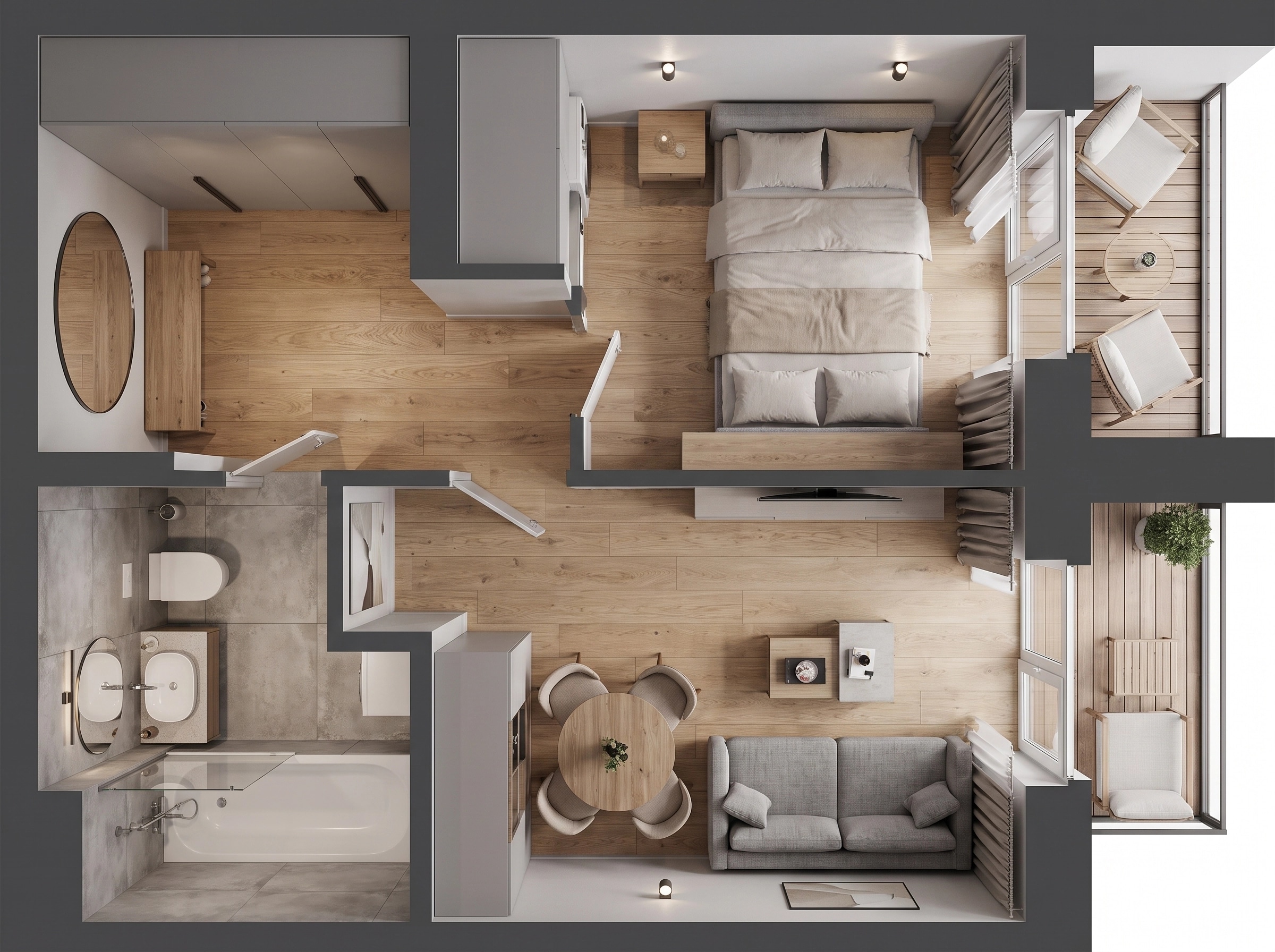 Interior design in Contemporary style — Living Room by GenRoom AI