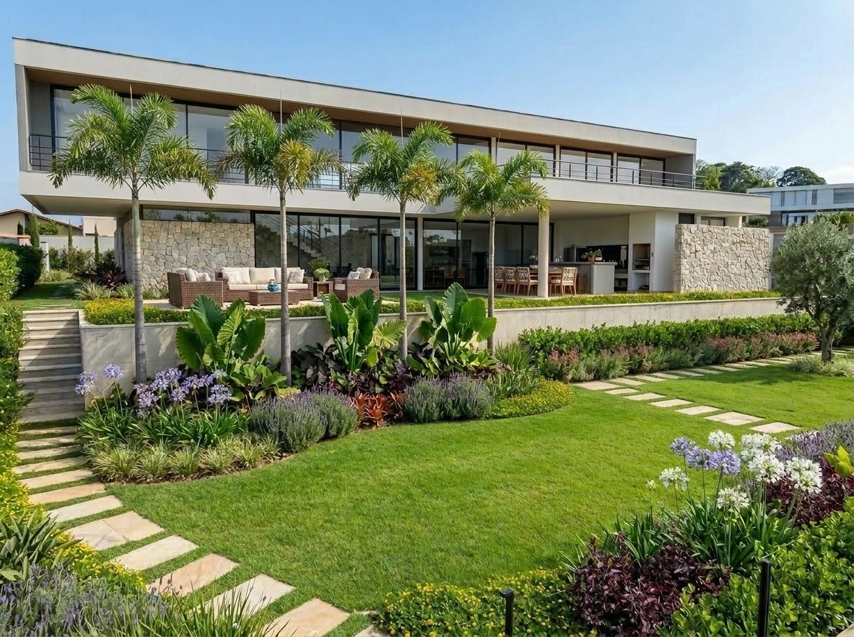 Landscape design in Mediterranean Yard style — Yard by GenRoom AI