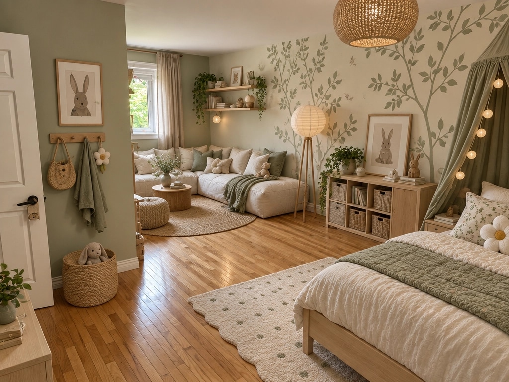Interior design in Japandi style — Kids Room by GenRoom AI