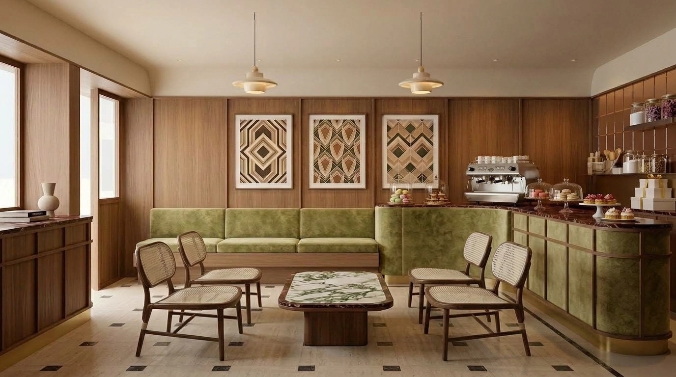 Art Deco Living Room design — interior photo by GenRoom AI