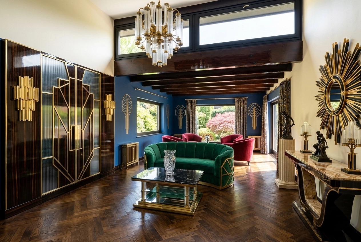 Art Deco Living Room design — interior photo by GenRoom AI