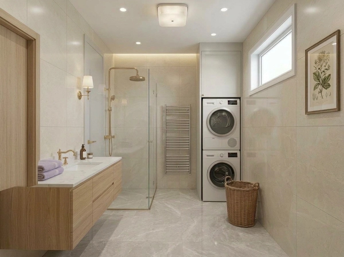 Bathroom interior in Transitional style — photo by GenRoom AI