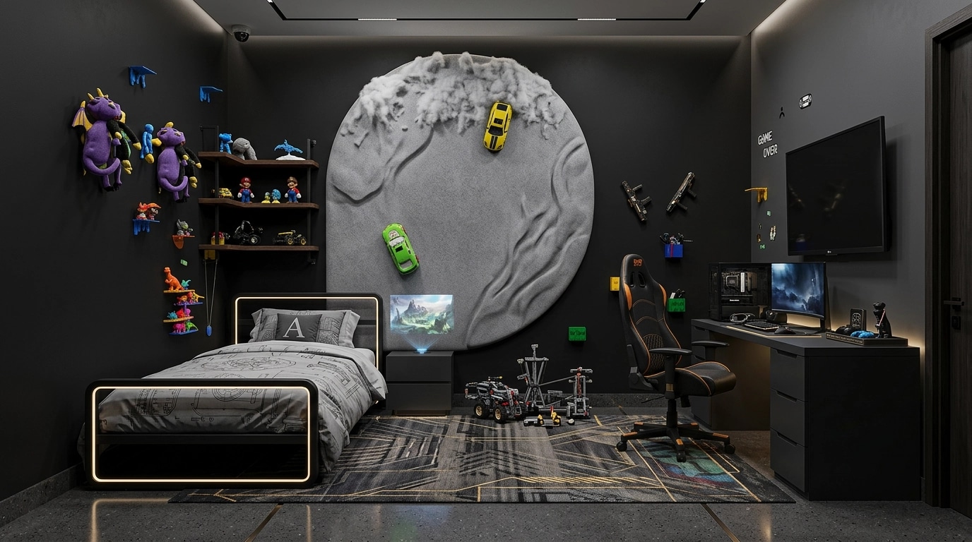 Blacktec Kids Room design — interior photo by GenRoom AI