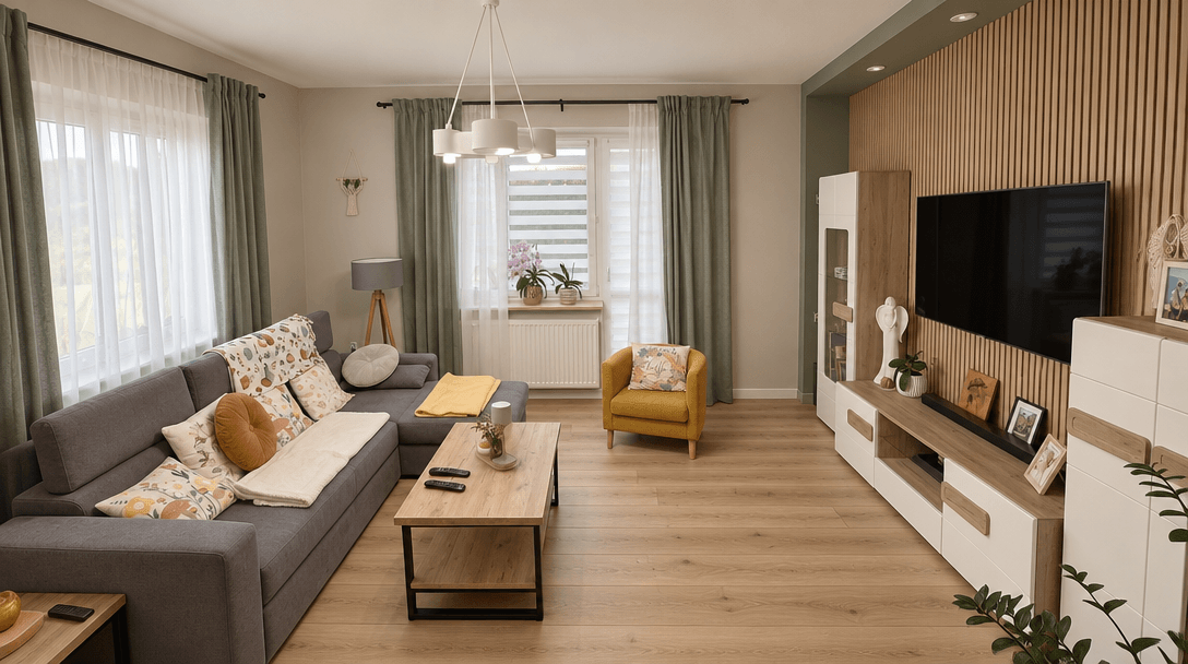 Interior design in Scandinavian style — Living Room by GenRoom AI