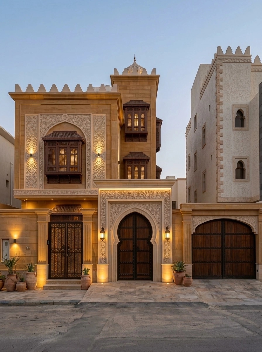 Arabian Facade Facade design — facade photo by GenRoom AI