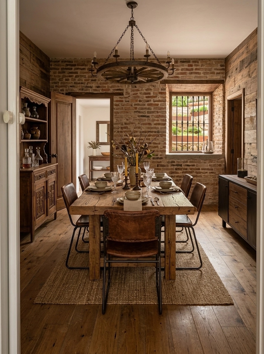 Interior design in Rustic style — dining_room by GenRoom AI