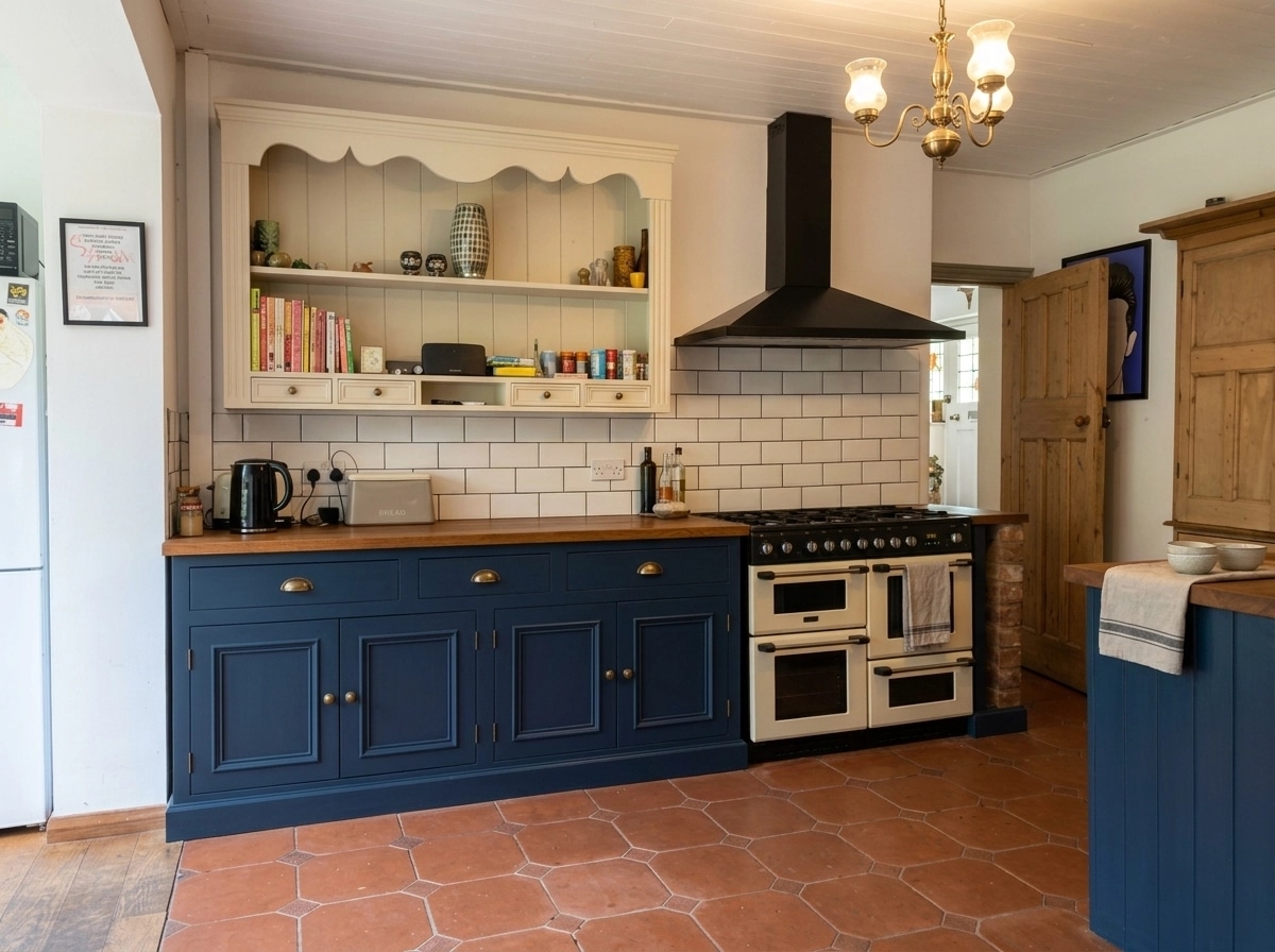 Design d'interni in stile British — Cucina di GenRoom AI