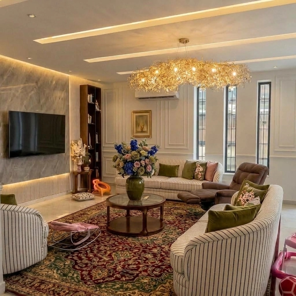 Interior design in Neoclassic style — Living Room by GenRoom AI