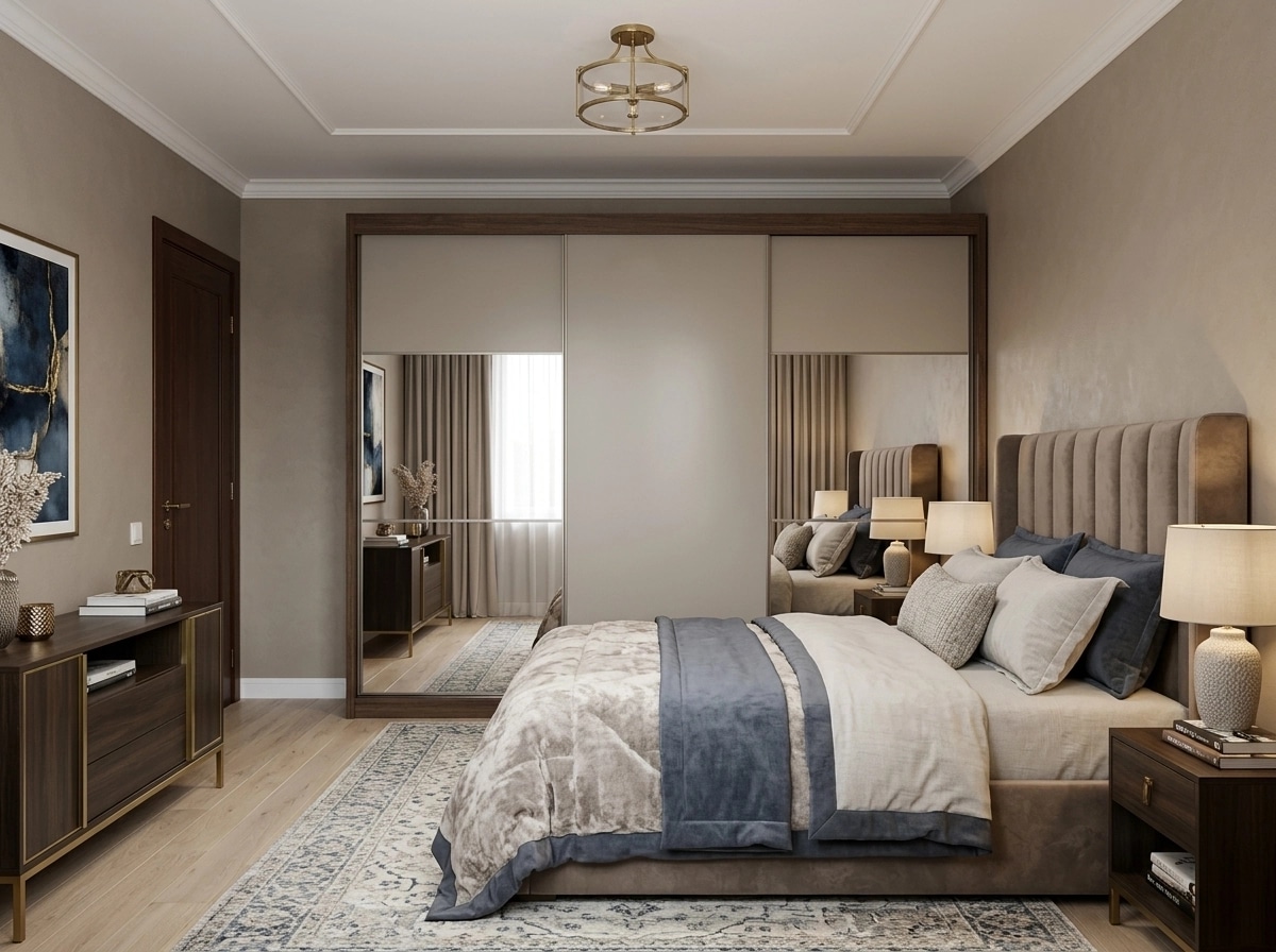 Transitional Bedroom design — interior photo by GenRoom AI
