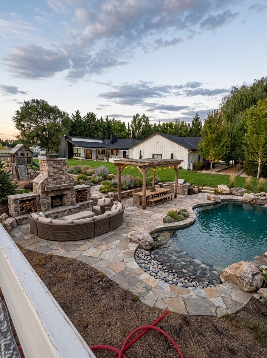 Country Rustic Garden Yard design — yard photo by GenRoom AI